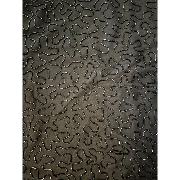 EUC Vintage 90’s Sweetlo Black Beaded Silk Dress Size XL Gatsby Romantic Holiday - Picture 11 of 14